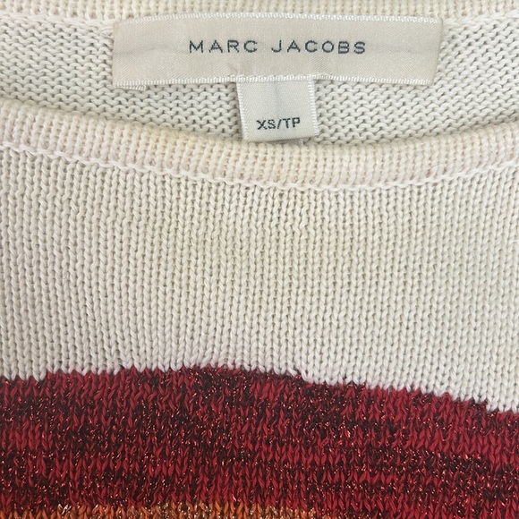Marc Jacobs RARE Lurex Rainbow Intarsia Cotton Blend Celebrity Worn Sweater XS - Picture 3 of 16